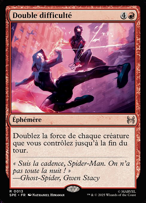 Double difficulté (Double Trouble) - Marvel's Spider-Man Eternal (#13) - Illustrated by Nathaniel Himawan - Magic: The Gathering Card