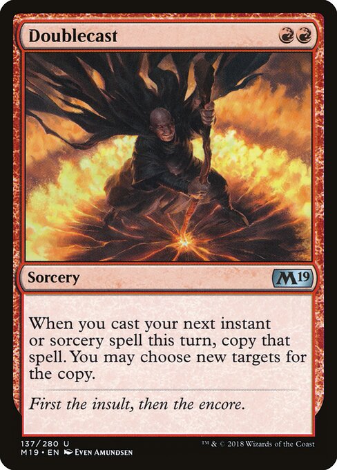 Conjuração Dobrada (Doublecast) - Core Set 2019 (#137) - Illustrated by Even Amundsen - Magic: The Gathering Card
