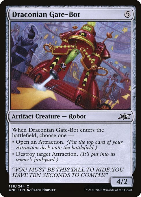 Draconian Gate-Bot - Unfinity (#188) - Illustrated by Ralph Horsley - Magic: The Gathering Card