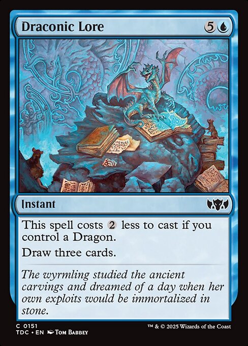 Draconic Lore - Tarkir: Dragonstorm Commander Magic card