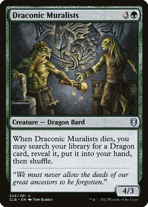 龍族壁畫師 (Draconic Muralists) - Commander Legends: Battle for Baldur's Gate (#224) - Illustrated by Tom Babbey - Magic: The Gathering Card