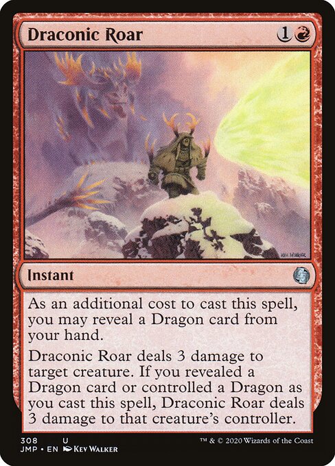 Draconic Roar - Jumpstart Magic card