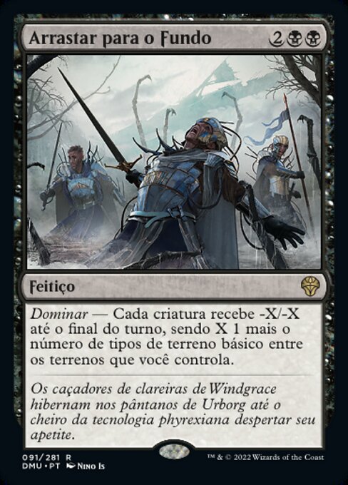 Trascinare nei Fondali (Drag to the Bottom) - Dominaria United (#91) - Illustrated by Nino Is - Magic: The Gathering Card