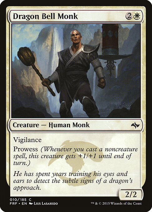 Drachenglocken-Mönch (Dragon Bell Monk) - Fate Reforged (#10) - Illustrated by Lius Lasahido - Magic: The Gathering Card