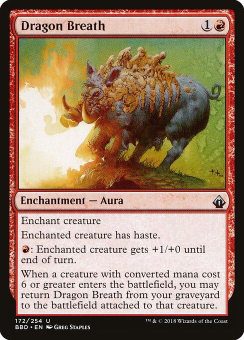 Souffle du dragon (Dragon Breath) - Scourge (#86) - Illustrated by Greg Staples - Magic: The Gathering Card