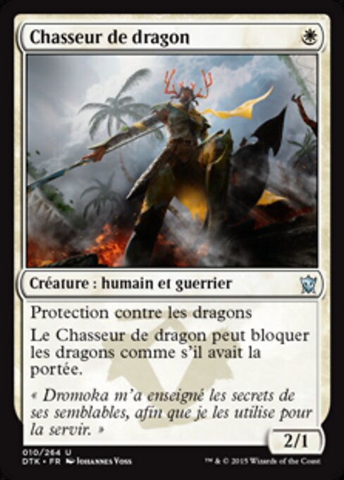 Cacciatore di Draghi (Dragon Hunter) - Dragons of Tarkir (#10) - Illustrated by Johannes Voss - Magic: The Gathering Card