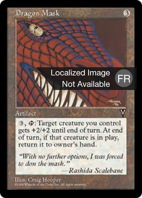 Máscara de dragón (Dragon Mask) - Visions (#144) - Illustrated by Craig Hooper - Magic: The Gathering Card