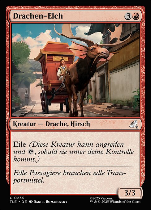 リュウヘラジカ (Dragon Moose) - Avatar: The Last Airbender Eternal (#235) - Illustrated by Daniel Romanovsky - Magic: The Gathering Card