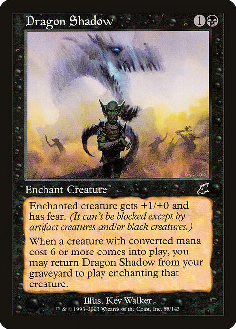 Dragon Shadow - Scourge (#65) - Illustrated by Kev Walker - Magic: The Gathering Card