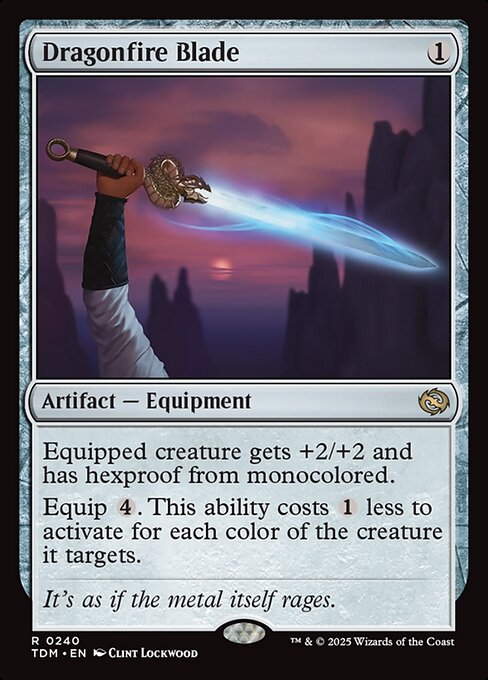龍火の刃 (Dragonfire Blade) - Tarkir: Dragonstorm (#324) - Illustrated by WolfSkullJack - Magic: The Gathering Card