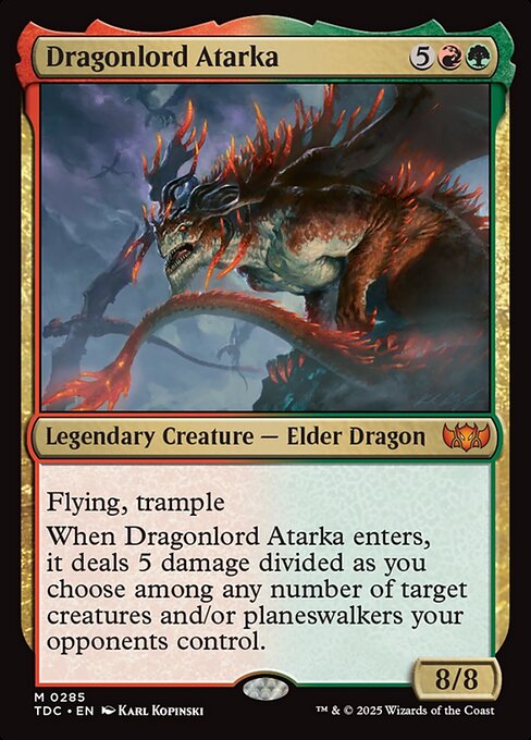 Dragonlord Atarka - Tarkir: Dragonstorm Commander Magic card