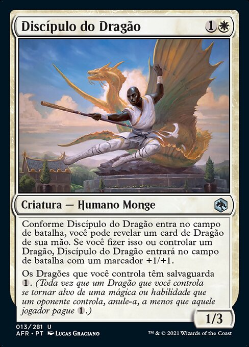 Discepolo del Drago (Dragon's Disciple) - Adventures in the Forgotten Realms (#13) - Illustrated by Lucas Graciano - Magic: The Gathering Card