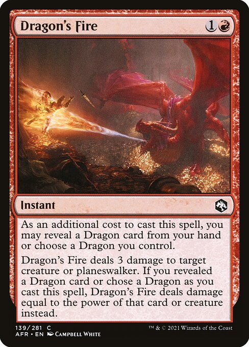 Dragon's Fire - Adventures in the Forgotten Realms Magic card