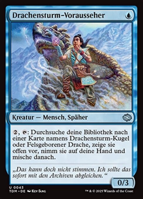 ドラゴンの嵐の予報者 (Dragonstorm Forecaster) - Tarkir: Dragonstorm (#43) - Illustrated by Kev Fang - Magic: The Gathering Card