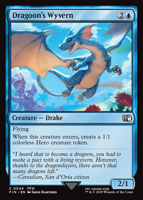 Dragoon's Wyvern - Final Fantasy Magic card