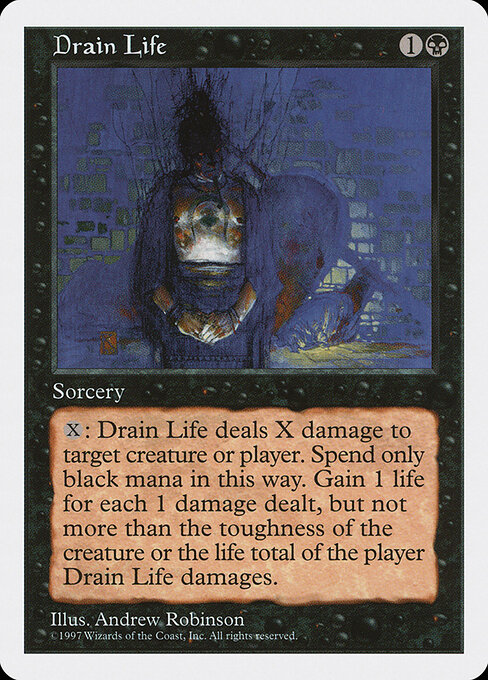 Drain Life - Fifth Edition Magic card