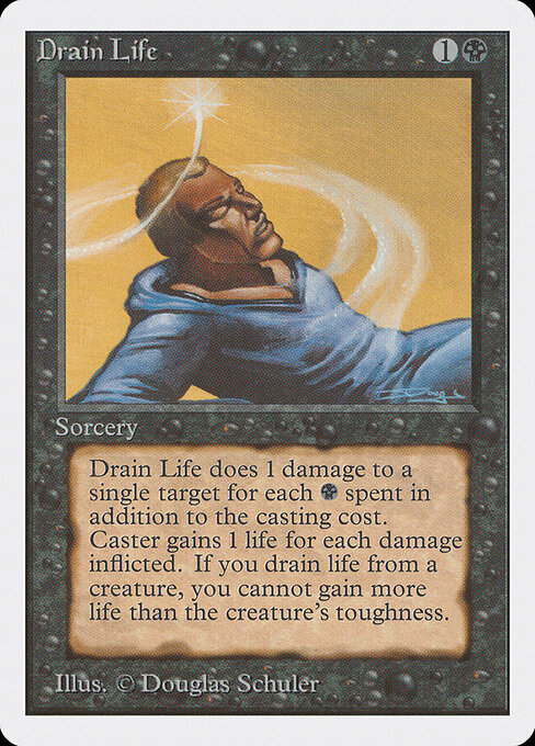Drain Life - Intl. Collectors' Edition (#106) - Illustrated by Douglas Shuler - Magic: The Gathering Card