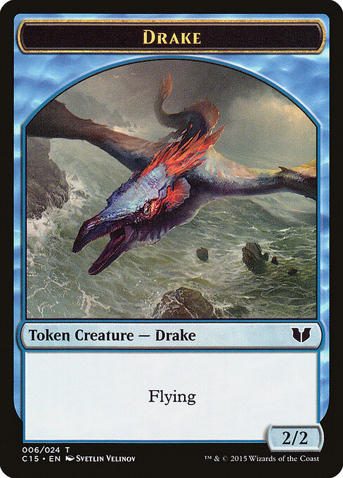 Drake - Commander Anthology Tokens (#18) - Illustrated by Nick Percival - Magic: The Gathering Card