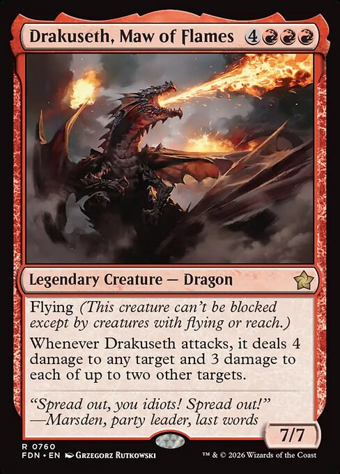 Drakuseth, Maw of Flames - Foundations Magic card