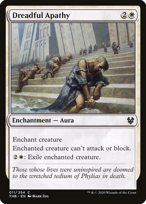 Dreadful Apathy - Theros Beyond Death (#11) - Illustrated by Mark Zug - Magic: The Gathering Card