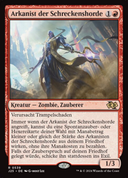 Arcanista de la Horda del Terror (Dreadhorde Arcanist) - Time Spiral Remastered (#341) - Illustrated by G-host Lee - Magic: The Gathering Card