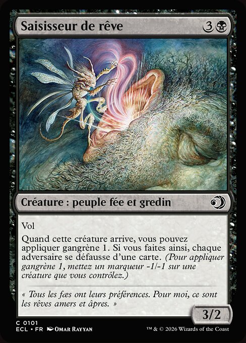 Traumgreifer (Dream Seizer) - Lorwyn Eclipsed (#101) - Illustrated by Omar Rayyan - Magic: The Gathering Card