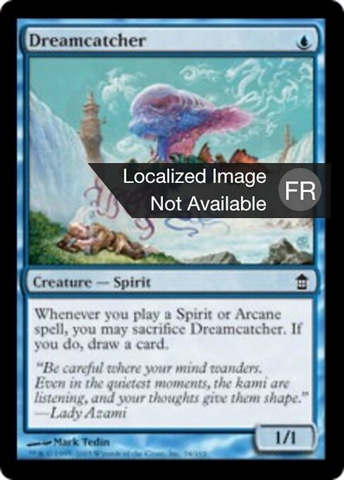 Apanhador de Sonhos (Dreamcatcher) - Saviors of Kamigawa (#34) - Illustrated by Mark Tedin - Magic: The Gathering Card