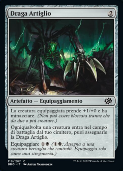 Draga Artiglio (Dredging Claw) - The Brothers' War (#119) - Illustrated by Artur Nakhodkin - Magic: The Gathering Card
