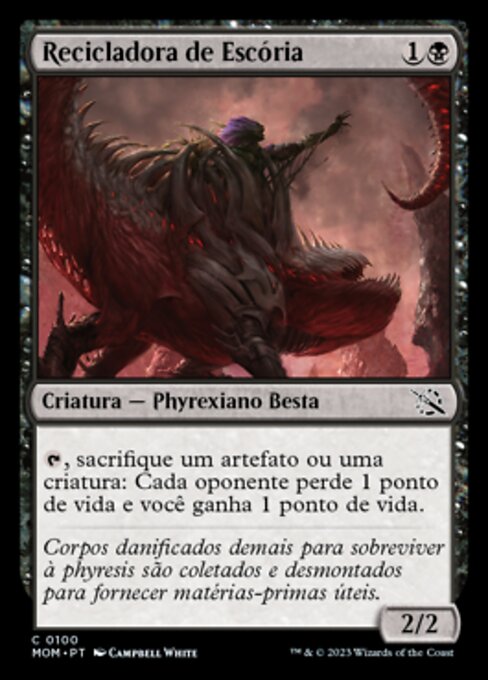 Riciclatrice di Feccia (Dreg Recycler) - March of the Machine (#100) - Illustrated by Campbell White - Magic: The Gathering Card