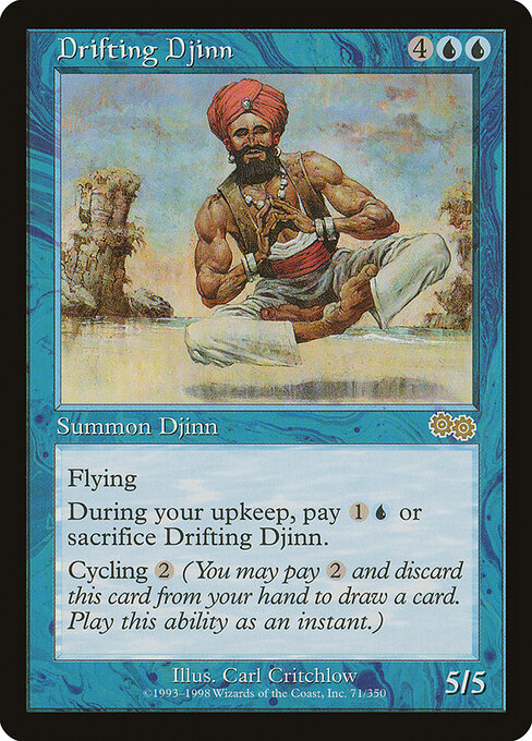 Drifting Djinn - Urza's Saga Magic card