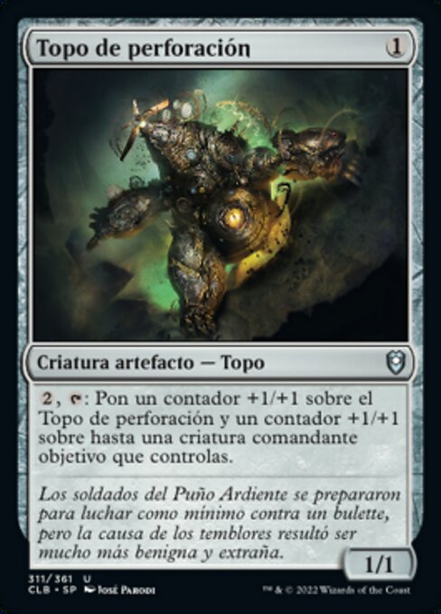 Topo de perforación (Drillworks Mole) - Commander Legends: Battle for Baldur's Gate (#311) - Illustrated by José Parodi - Magic: The Gathering Card