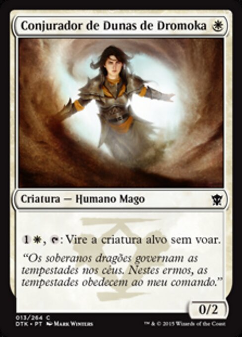 卓茉卡族弄砂師 (Dromoka Dunecaster) - Dragons of Tarkir (#13) - Illustrated by Mark Winters - Magic: The Gathering Card