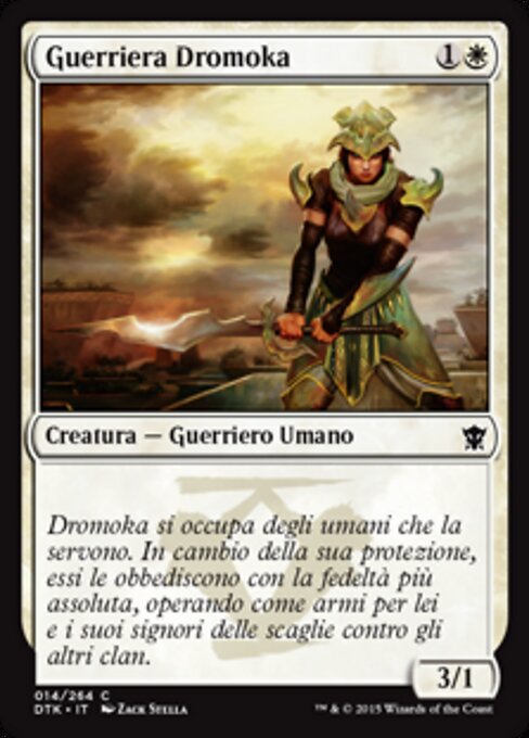 Guerreiro de Dromoka (Dromoka Warrior) - Dragons of Tarkir (#14) - Illustrated by Zack Stella - Magic: The Gathering Card