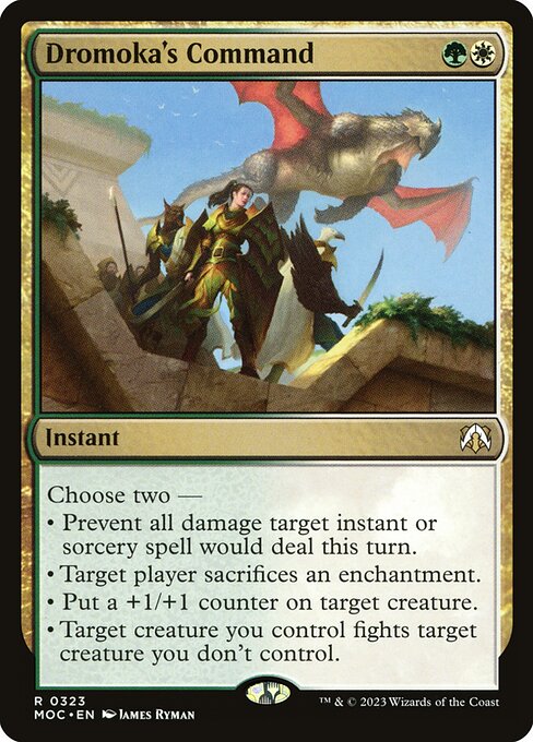 Dromoka's Command - March of the Machine Commander Magic card