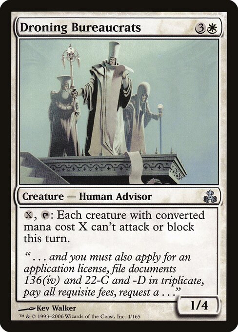 Droning Bureaucrats - Guildpact Magic card