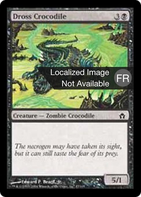 蔓非沼鳄鱼 (Dross Crocodile) - Fifth Dawn (#47) - Illustrated by Edward P. Beard, Jr. - Magic: The Gathering Card