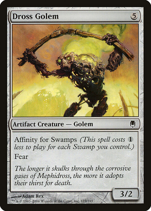 Dross Golem - Darksteel (#119) - Illustrated by Adam Rex - Magic: The Gathering Card