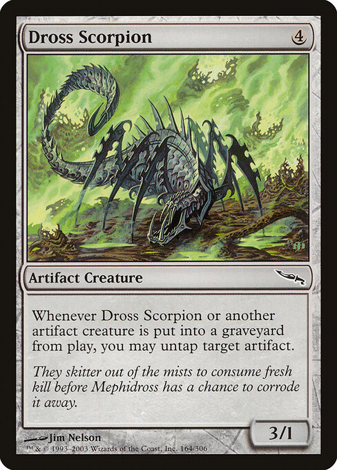 Dross Scorpion - Mirrodin (#164) - Illustrated by Jim Nelson - Magic: The Gathering Card