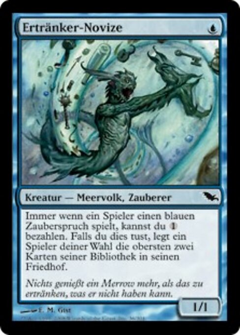 Ertränker-Novize (Drowner Initiate) - Shadowmoor (#36) - Illustrated by E. M. Gist - Magic: The Gathering Card