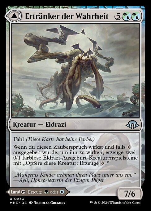 Drowner of Truth // Drowned Jungle - Modern Horizons 3 (#253) - Illustrated by Nicholas Gregory - Magic: The Gathering Card