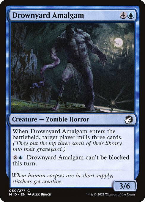 Drownyard Amalgam - Innistrad: Midnight Hunt (#50) - Illustrated by Alex Brock - Magic: The Gathering Card