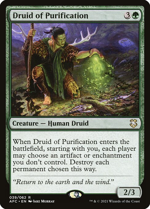 Druid of Purification - Forgotten Realms Commander Magic card