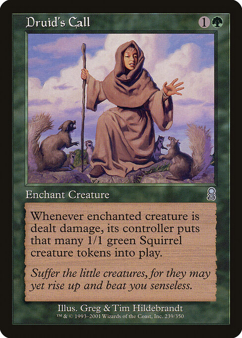 Druid's Call - Odyssey (#239) - Illustrated by Greg Hildebrandt & Tim Hildebrandt - Magic: The Gathering Card