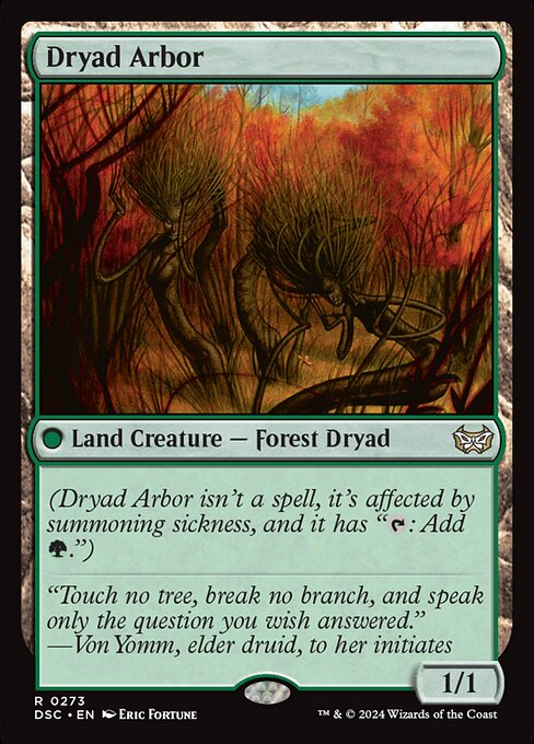 Dryad Arbor - Duskmourn: House of Horror Commander Magic card