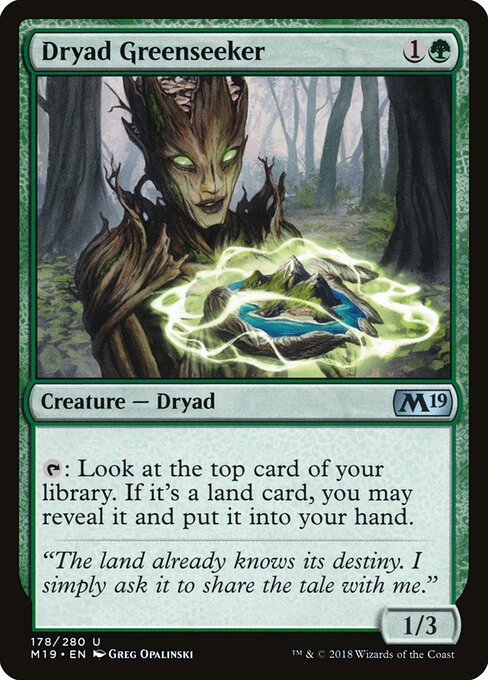 Dryad Greenseeker - Core Set 2019 Magic card