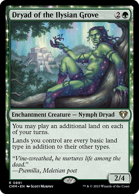 Dryad of the Ilysian Grove - Commander Masters Magic card