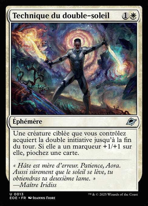 Técnica de Dos Soles (Dual-Sun Technique) - Edge of Eternities (#13) - Illustrated by Ioannis Fiore - Magic: The Gathering Card