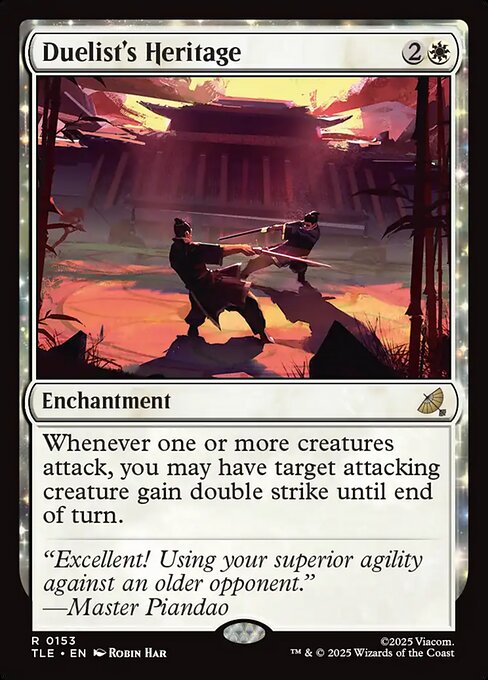 Duelist's Heritage - Avatar: The Last Airbender Eternal (#153) - Illustrated by Robin Har - Magic: The Gathering Card