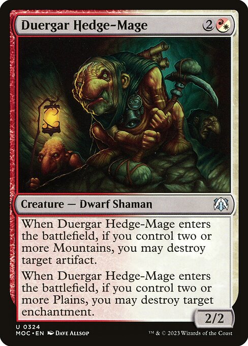 Duergar Hedge-Mage - March of the Machine Commander Magic card