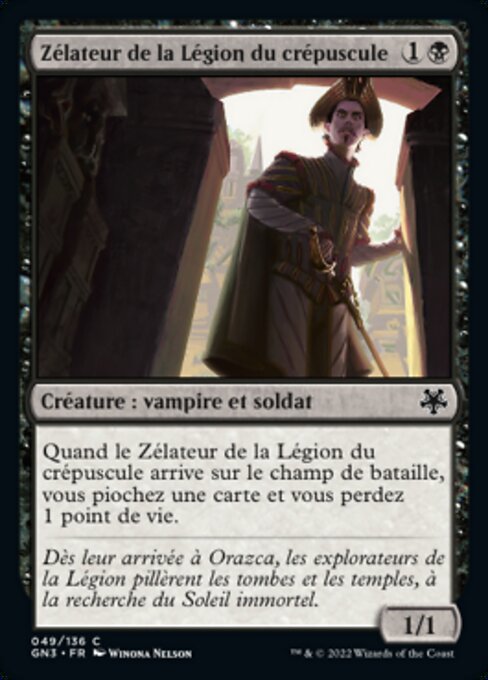 Zelota della Legione del Vespro (Dusk Legion Zealot) - Rivals of Ixalan (#70) - Illustrated by Winona Nelson - Magic: The Gathering Card